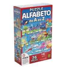 Quebra-cabeça Alfabeto - Cartonado - 26 peças