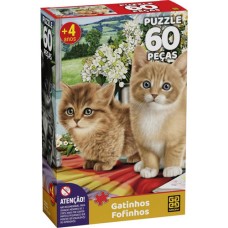 Quebra-Cabeça Cartonado - Gatinhos Fofinhos 60 peças