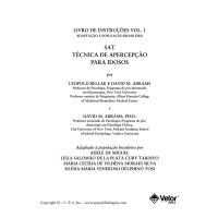 SAT - Técnica de Apercepção para Idosos - Livro de Instruções Vol. 1
