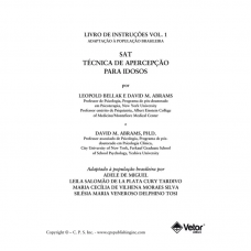 SAT - Técnica de Apercepção para Idosos - Livro de Instruções Vol. 1 SAT - Técnica de Apercepção para Idosos - Livro de Instruções Vol. 1