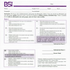 Escalas Beck - Folha de Resposta do BSI