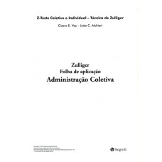 Z-Teste - Zulliger - 25 Folhas de aplicação (Administração Coletiva)