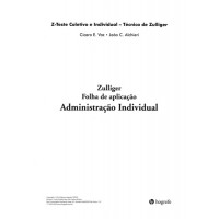 Z-Teste - Zulliger - 25 Folhas de aplicação (Administração Individual)
