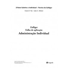 Z-Teste - Zulliger - 25 Folhas de aplicação (Administração Individual)