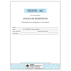 AC - Teste de Atenção Concentrada - Livro de Aplicação Vol. 2 com 50 folhas