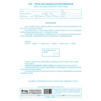 TDP - Teste das Dinâmicas Profissionais - Livro de Aplicação e Avaliação Vol. 2 (Pacote com 10 unidades) TDP - Teste das Dinâmicas Profissionais - Livro de Aplicação e Avaliação Vol. 2 (Pacote com 10 unidades)