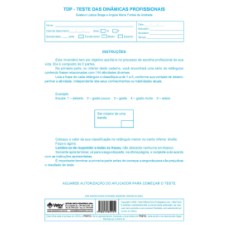 TDP - Teste das Dinâmicas Profissionais - Livro de Aplicação e Avaliação Vol. 2 (Pacote com 10 unidades)
