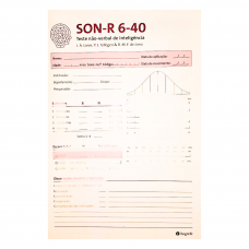 SON-R 6-40 Anos  - Teste Não-Verbal de Inteligência Geral - Folha de Reposta (Pacote com 50 Unidades)